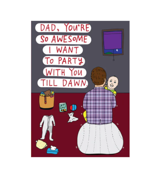 Able + Game Dad Baby Appreciation Card Made of Fridays