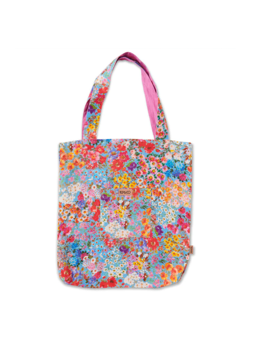 FOREVER FLORAL LINEN TOTE BAG KIP AND CO MADE OF FRIDAYS