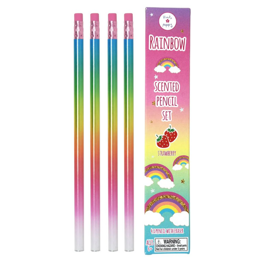 Rainbow Scented Pencils 4PK Pink Poppy Made of Fridays