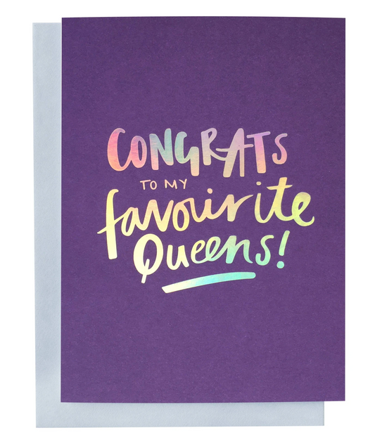The Somewhere Co Purple Congrats Card Made of Fridays