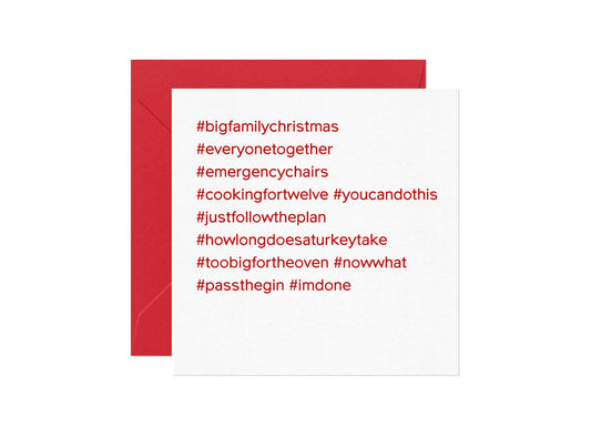 Curated Group Big Family Christmas Card Made of Fridays